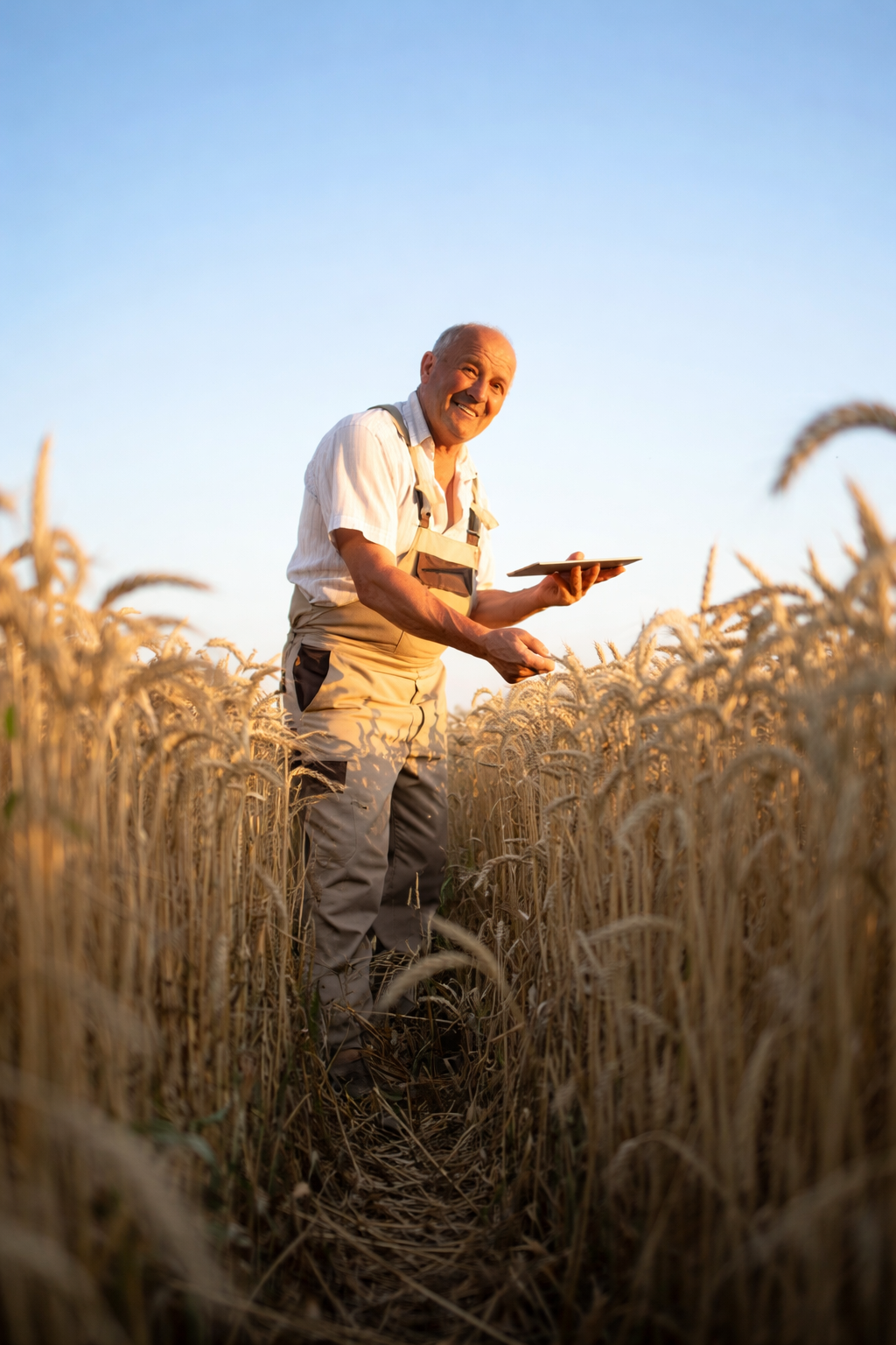 Rolnik w polu – korzyści z integrowanej produkcji